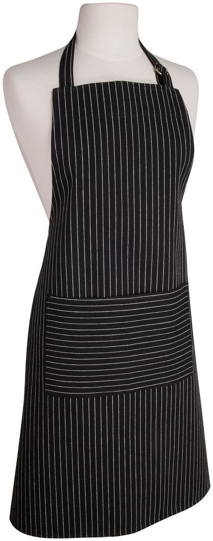Now Designs Basic Apron - Black Pinstripe