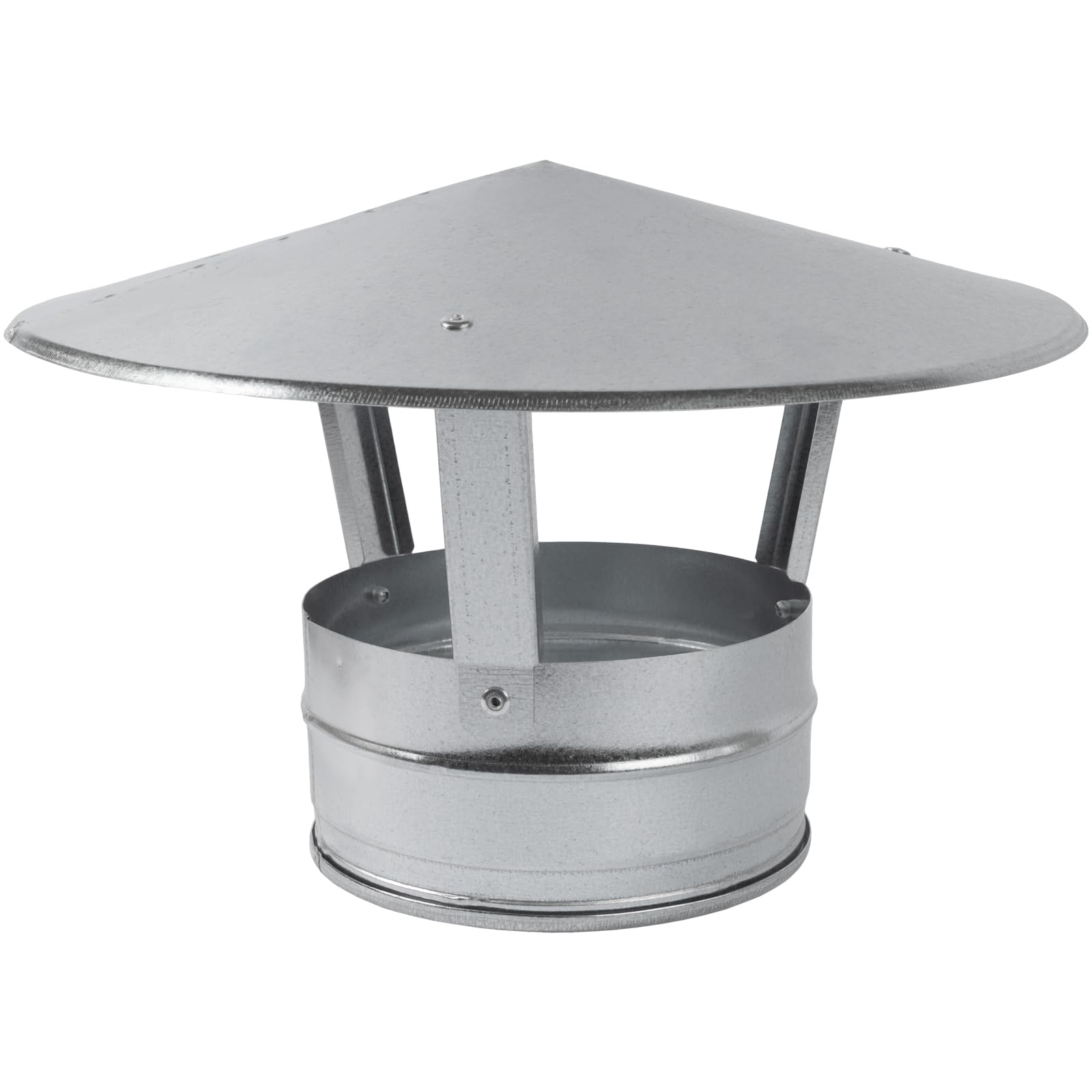 Repa Market 150 mm / 6" Inch Round Galvanized Steel Chimney Cowl - Roof Vent Cowl - Stove Pipe Cover with Roof Cap - Chimney Top for Fireplace - Chimney Flue Guard - HVAC Exhaust Pipe Hat - Vent Guard — image 1