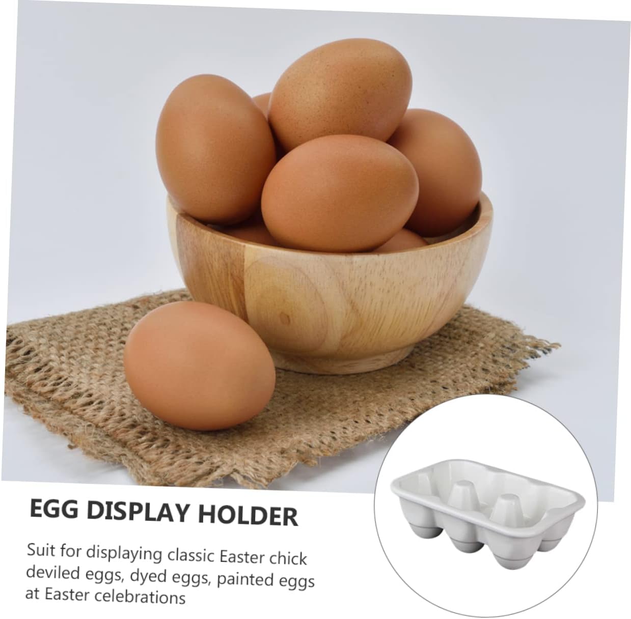 POPETPOP 6grids Storage Box Tray for Refrigerator Organization Slim Design for Efficient Space Utilization