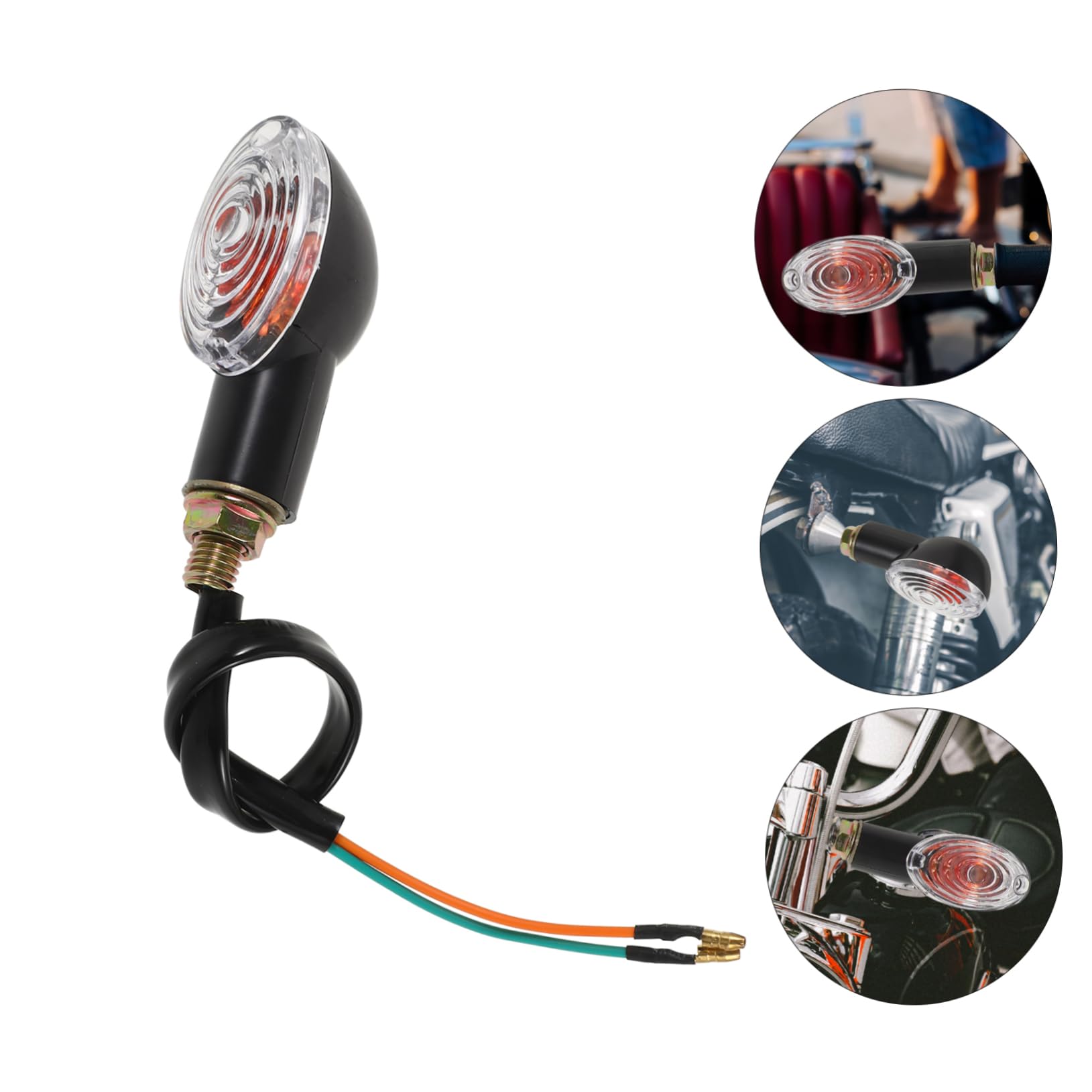 SOLUSTRE 8pezzi Lucine Indicatori Per Di Segnalazione Led Facili Da Installare Design Elegante Compatibili Con Atv e Scooter Con Luce Gialla