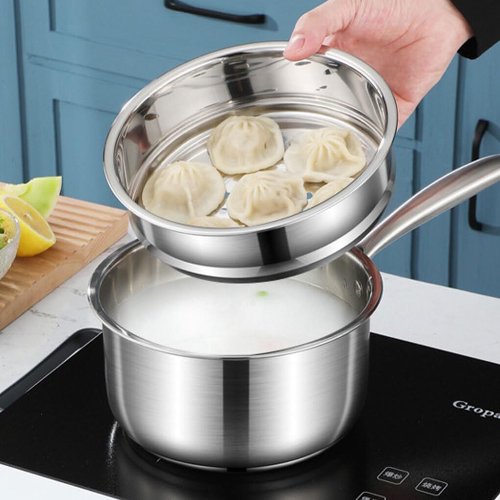 Pentola per Alimenti per Bambini in Acciaio Inossidabile Durevole e Resistente alla corrosione Addensare Piccolo piroscafo con Resistenza alla corrosione del cassetto