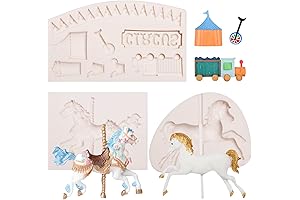 Versatile 3D Carousel Horse Silicone Molds for Enchanting Carousel Party Supplies