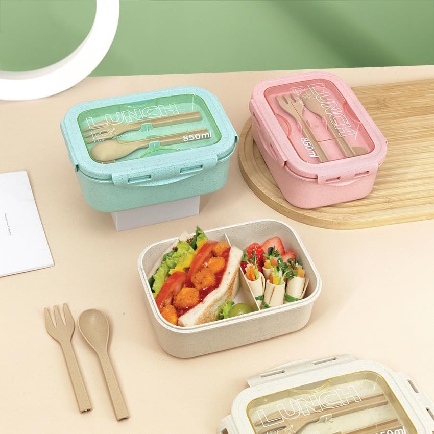 Bento Lunch Box With 4 Compartments - Leak-Proof Meal Prep Container For Office & School - View #2