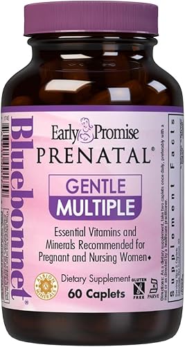 Bluebonnet Early Promise Prenatal Gentle Multiple - para apoyo nutricional para mujeres embarazadaslactantes, sin gluten y lácteos, Kosher,