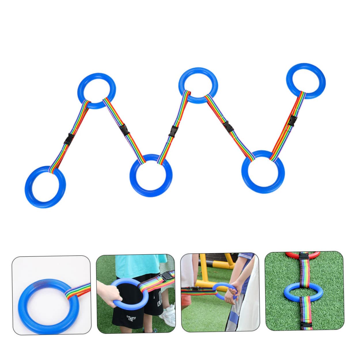 6Pcs Safety Walking Rope Ring for Kindergarten Preschool and Daycare Durable Leash with Handles for Outdoor Activities for Group Supervision