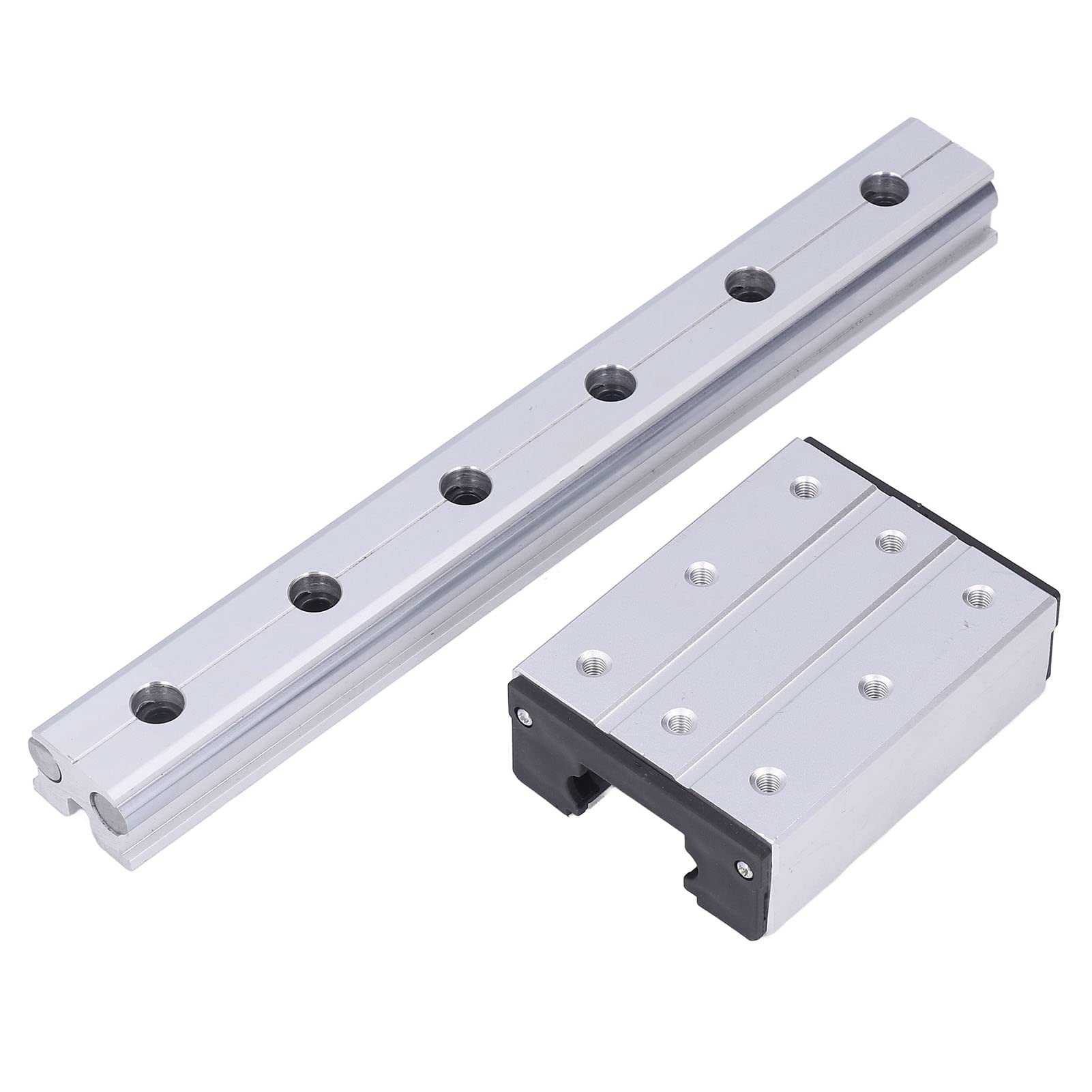 FTVOGUE Szyna Liniowa Metalowa Dwuosiowa Prowadnica Liniowa Blok ślizgowy 300 Mm z Otworem Montażowym dla Małego Urządzenia Ruchu Liniowego Router CNC Automatyka