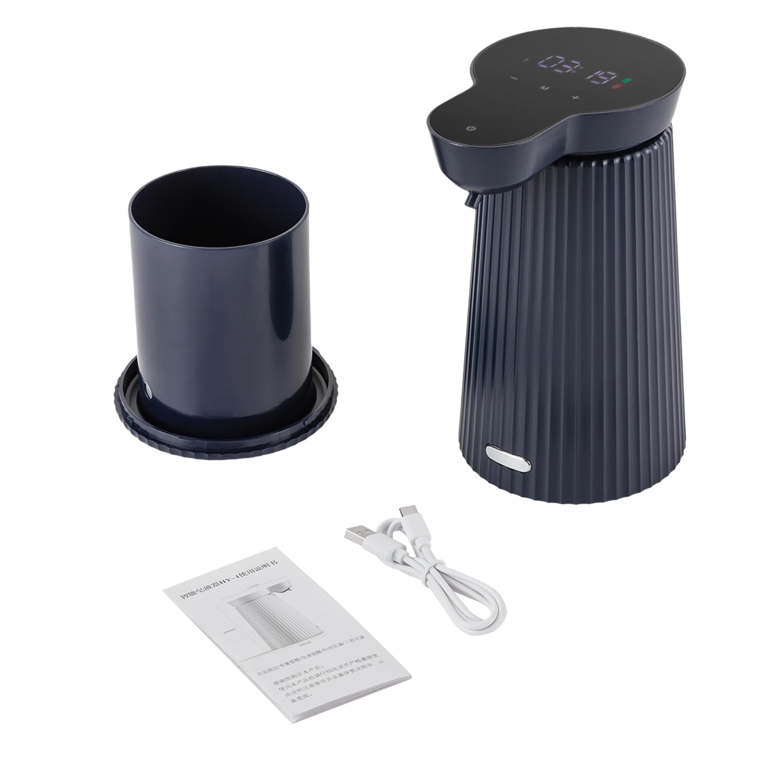 Dispenser di sapone automatico senza contatto, 500 ml, con sensore, per cucina, bagno, scuola, clinica, 11,8 x 19,8 cm