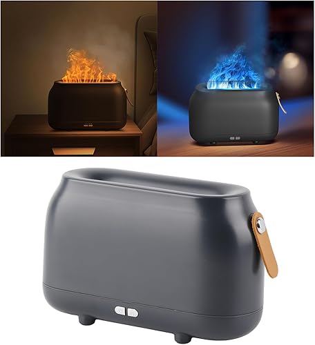 Topyond Difusor de llama difusor de aceite esencial humidificador de aromaterapia, humidificador de chimenea alimentado por USB para yoga en casa,