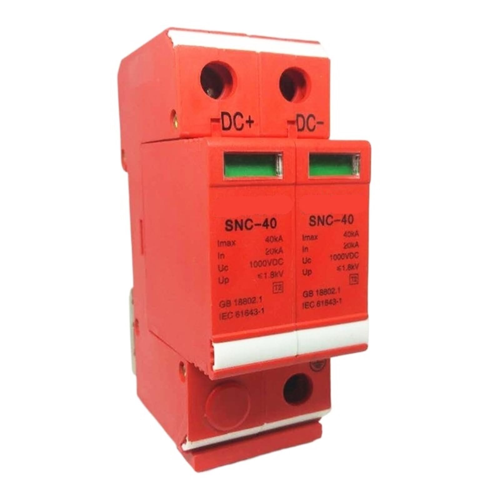 Parafoudre DC 800V haute performance avec boîtier ignifuge pour rail DIN de tableau