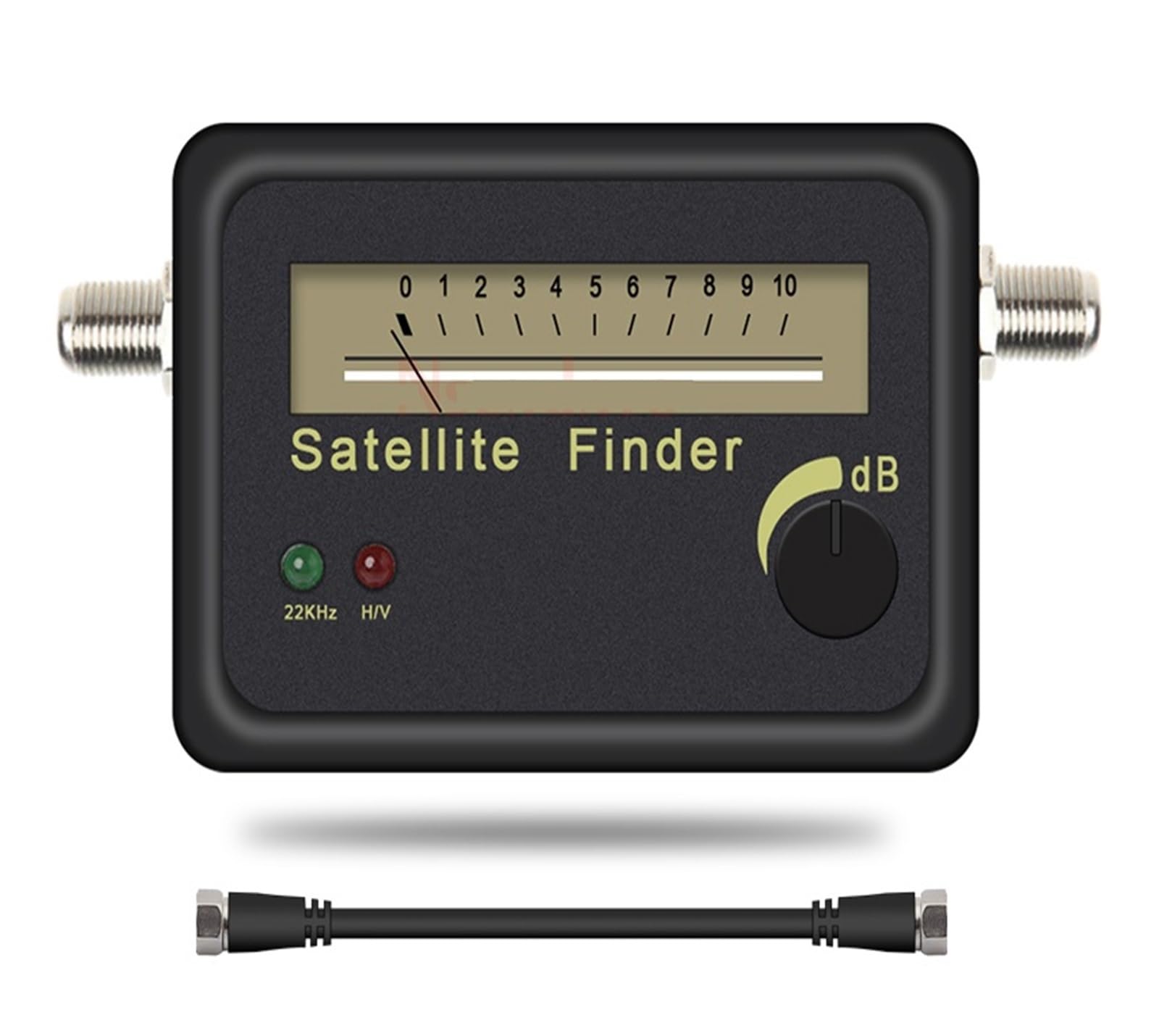 Satfinder Digitale Misuratore di Segnale Misuratore di Segnale Puntatore di Segnale Ricevitore TV satellitare SAT Finder per Dish Network Directv(Added Black Cable)