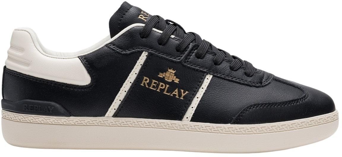 Replay Men's Gmsd7 Sneaker, 003 Black, 11 UK