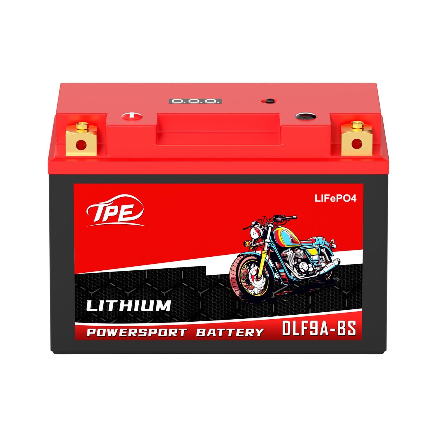 TPELithium Motorcycle Battery DLFP9A BS 12V 4Ah 400CCA LiFePO4 with Smart BMS - Lightweight High-Cranking Power for Motorcycles ATVs