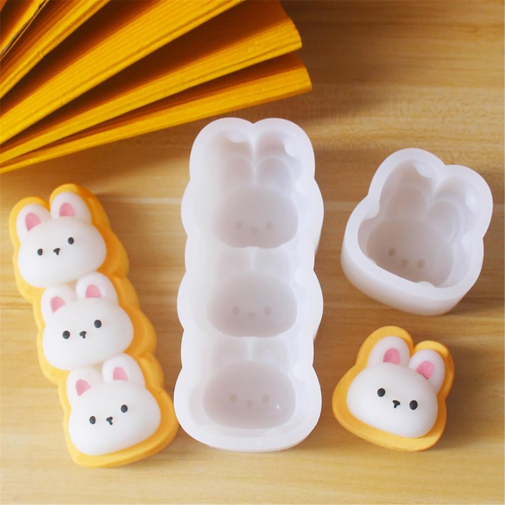 Stampi multiuso in resina epossidica a forma di coniglio, stampi flessibili per ornamenti e conigli adatti per dolci e regali fatti a mano