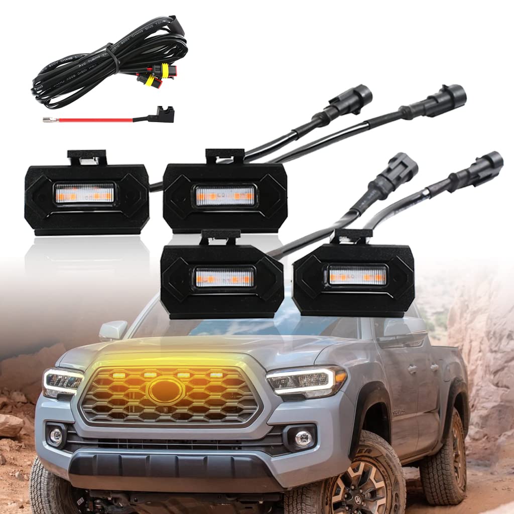 Buy Smoked Lens Front Grille Amber LED Light Assembly Fuse Set Of 4 