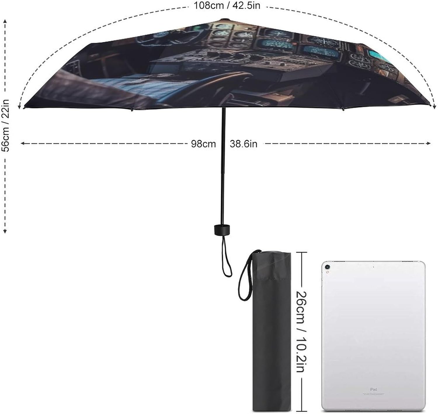 Windproof Travel Umbrella Airplane Folding Small Sun Umbrella Lightweight Small And Compact Suit for Pocket