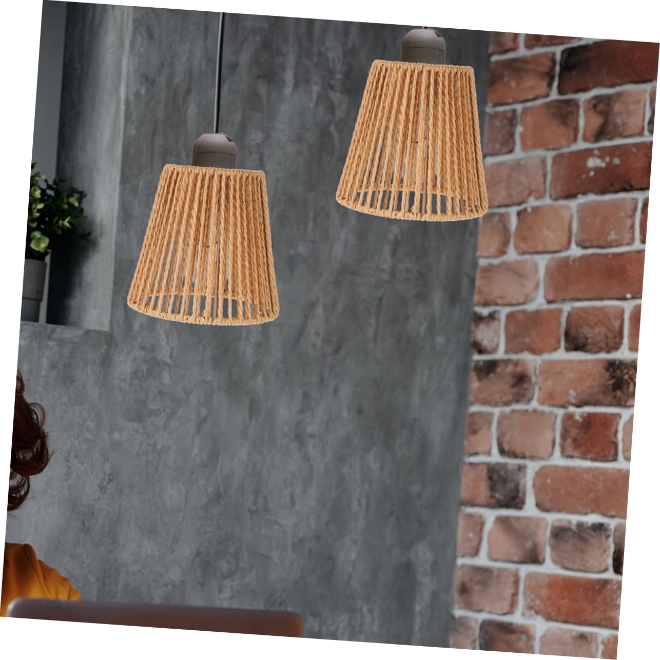 4kawałki Woven Paper Rope Lamp Shade Retro Rattan Lampa Włóknina Ozdobna Osłona Do Lampy Wiszącej Stojącej Biurkowej Ściennej Ręcznie Wykonane Akcesoria Do Wnętrz