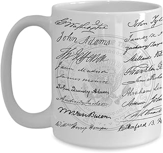 46 USA Presidents Signatures Mug From George Washington to Joe Biden Your Favorite President and All Other Signature Unique Political Historical Cup