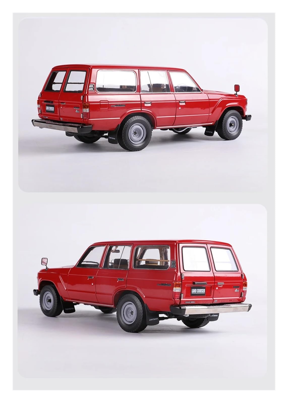 Modellino Di Auto In Lega Di Zinco 1:18 Adatto Per Toyota Land Cruiser LC60 Collezione Di Modelli Di Auto In Lega Pressofusa In Metallo Modellino Di Auto Pressofuso(Red)