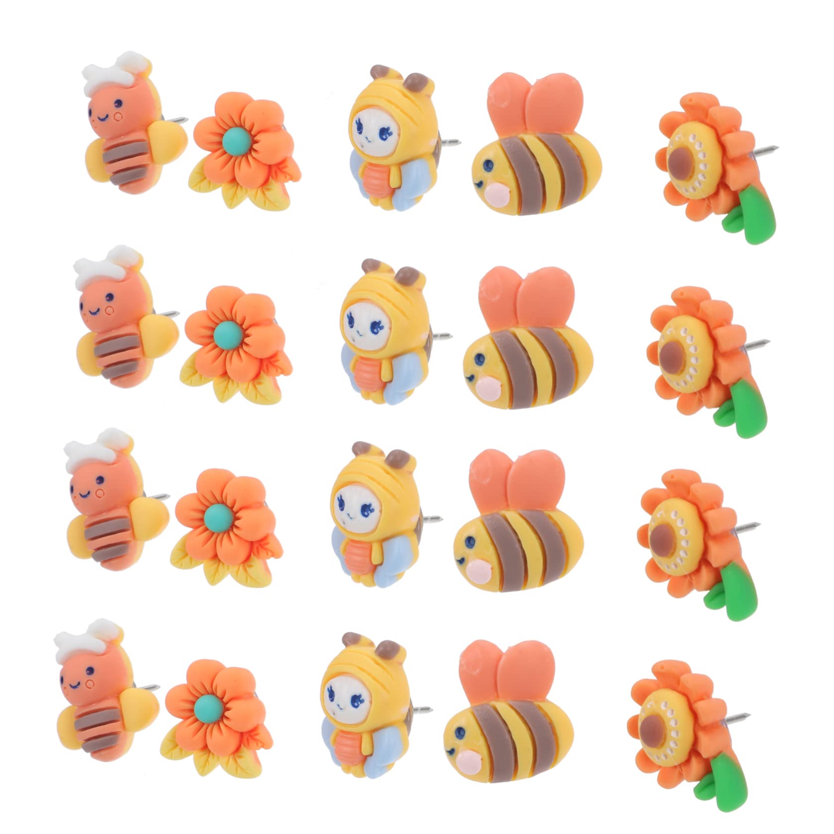 Lurrose 120stücke Dekorative Pinnwandnadeln Süßen Cartoon-Designs Bunte Push Für Fotos Landkarten Und Büros Zur Verschönerung Von Wanddekorationen