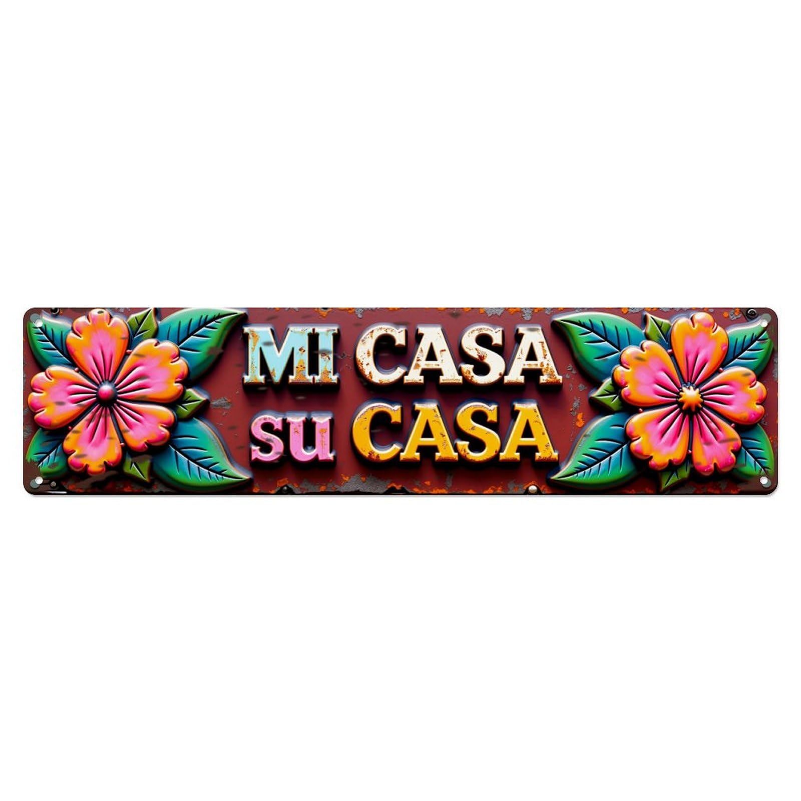 Floral Metal Sign Pattern Metal Tin Sign Plaque