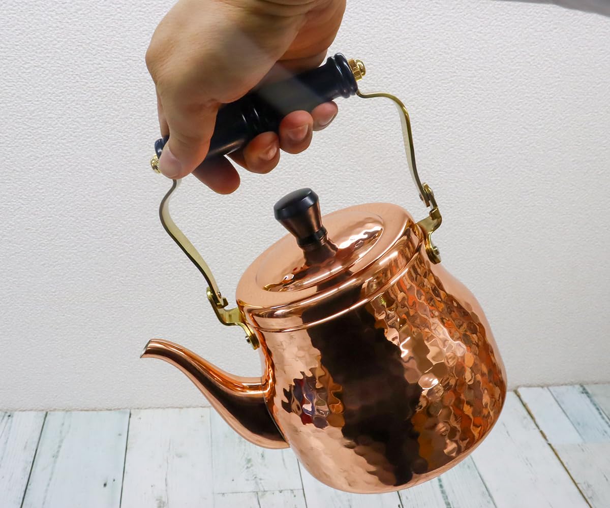 Amazon.co.jp: 新光堂 日本製 純銅 鎚目入れ ティーケトル 1.6L ギフト