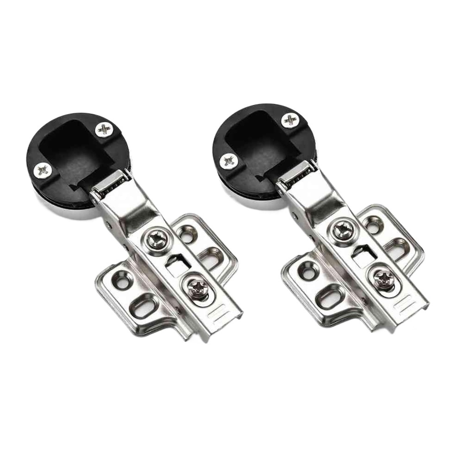 2Pcs 26mm Glass Door Hinge Cabinet Door Hinge(Middle Bend)