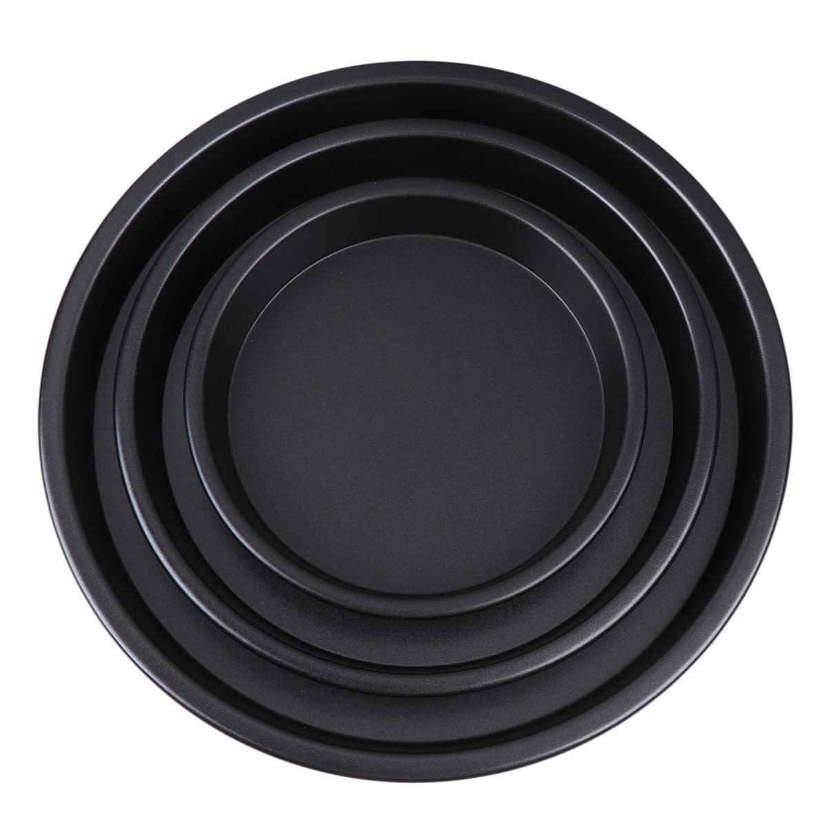 YARNOW 3 Pièces Moule à Pâtisserie Plat à Four Résistant en Alliage D'aluminium Noir Antiadhésif pour Gâteaux pour Usage Professionnel et Layer Cakes