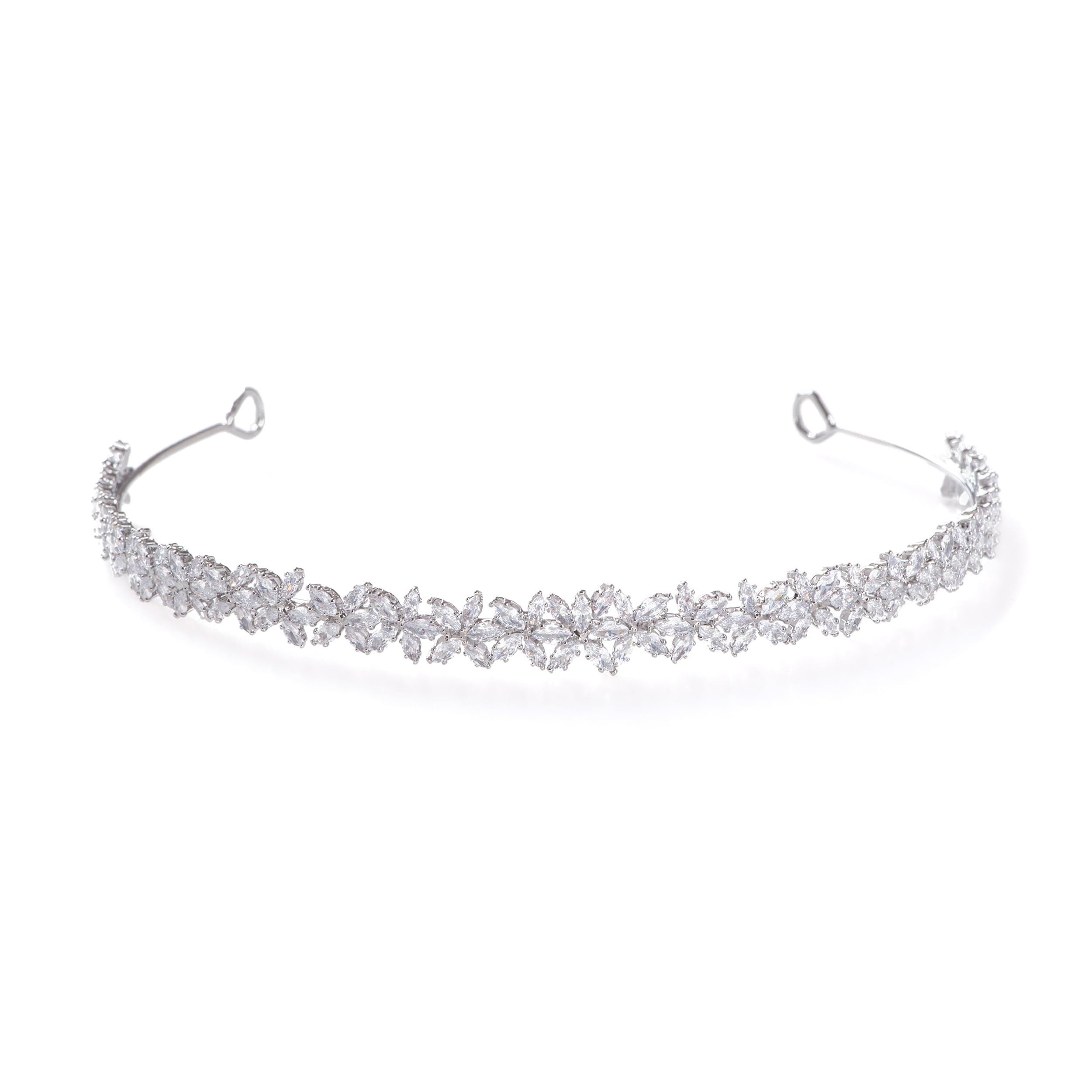 Shmily DH0027 Premium Zirconia Tiara Headband Wedding Bridal Jewellery Silver, standard, copper, Cubic Zirconia