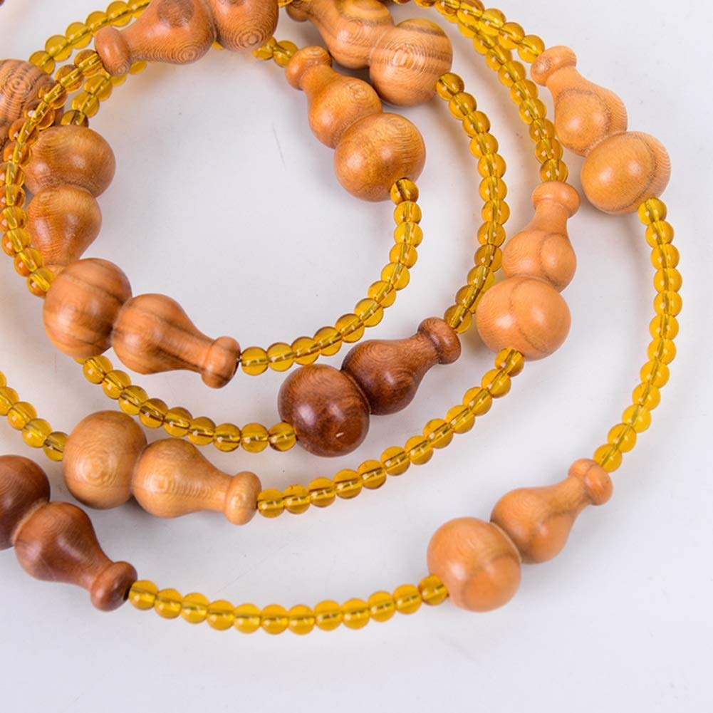 OKUOKA Curtains Bead Curtain Gourd Feng Shui Cut Off Bedroom Entrance Hanging Curtain, Multiple Sizes Customizable (Color : Brown, Size : 70x176cm-21 Roots)