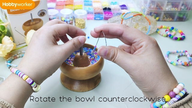 Spinner De Cuentas De Madera | Cargador Giratorio Para Pulseras, Collares, Manualidades Con Cuentas