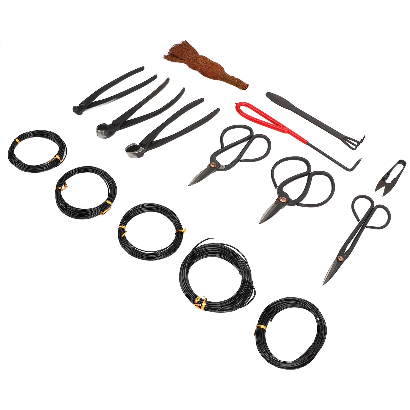 Bonsai-Werkzeug-Set, Garten-Handwerkzeug-Set, Gartenschere Als Pflanzenzubehör, Blattschneider, Gartenschere, Rechen, Hardware-Kit, Gartenzubehör aus Kohlenstoffstahl
