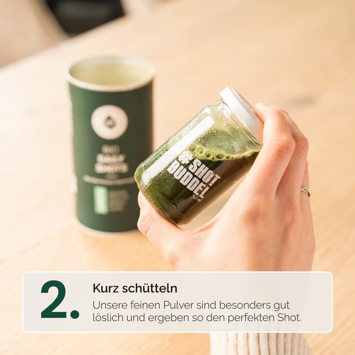 Hansegrün - Bio Daily All-in-one Shots (60 Stk.) - Superfood-Pulver für Immunsystem¹, Anti-Müdigkeit², Haut⁷ & Zähne⁴ - Antioxidative Wirkung⁵ - 100% echte Zutaten zur schnellen Zubereitung