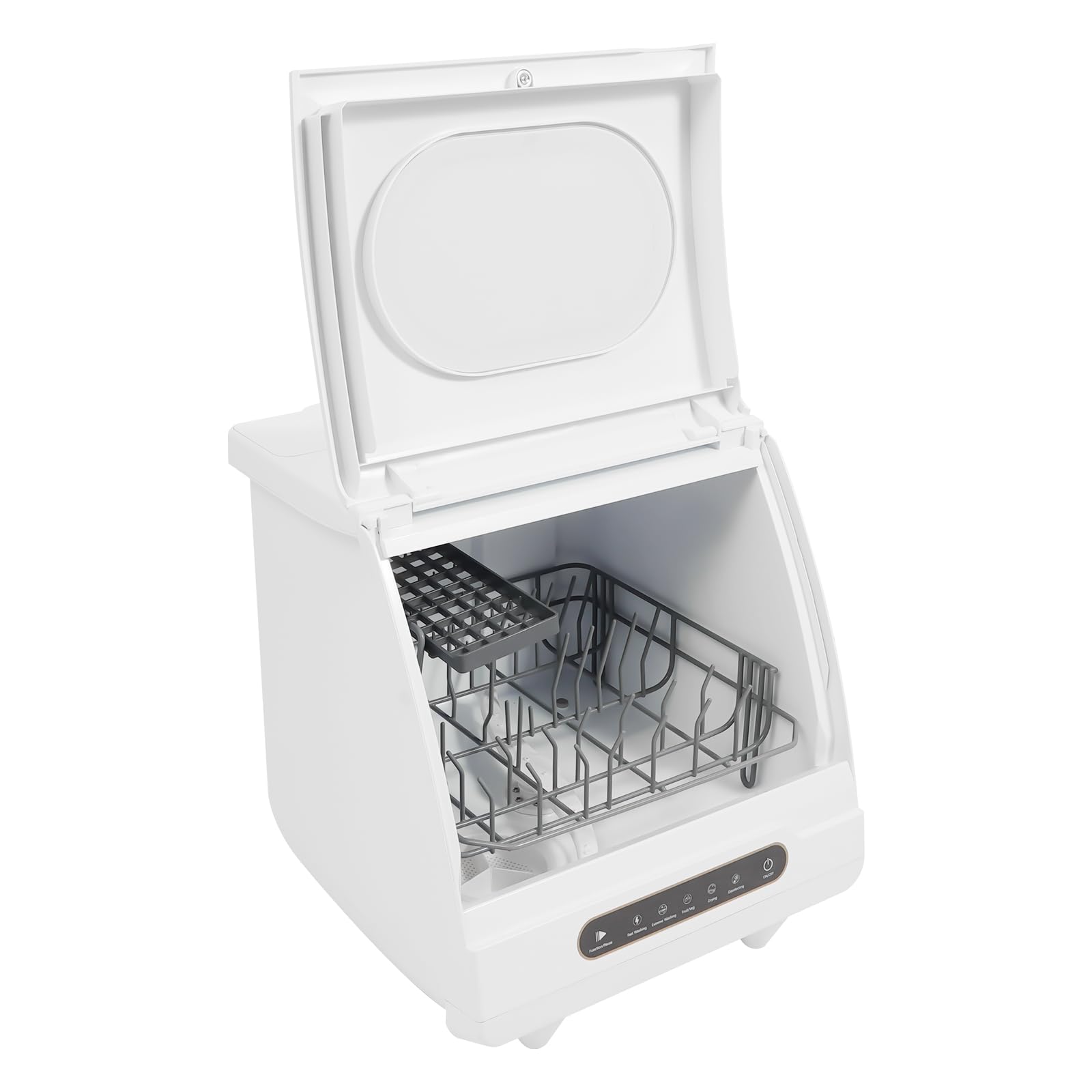 Mini Lave-Vaisselle Portable 5 Programmes 5L 800W Faible Niveau Sonore Désinfection Lave-Vaisselle De Comptoir Compact