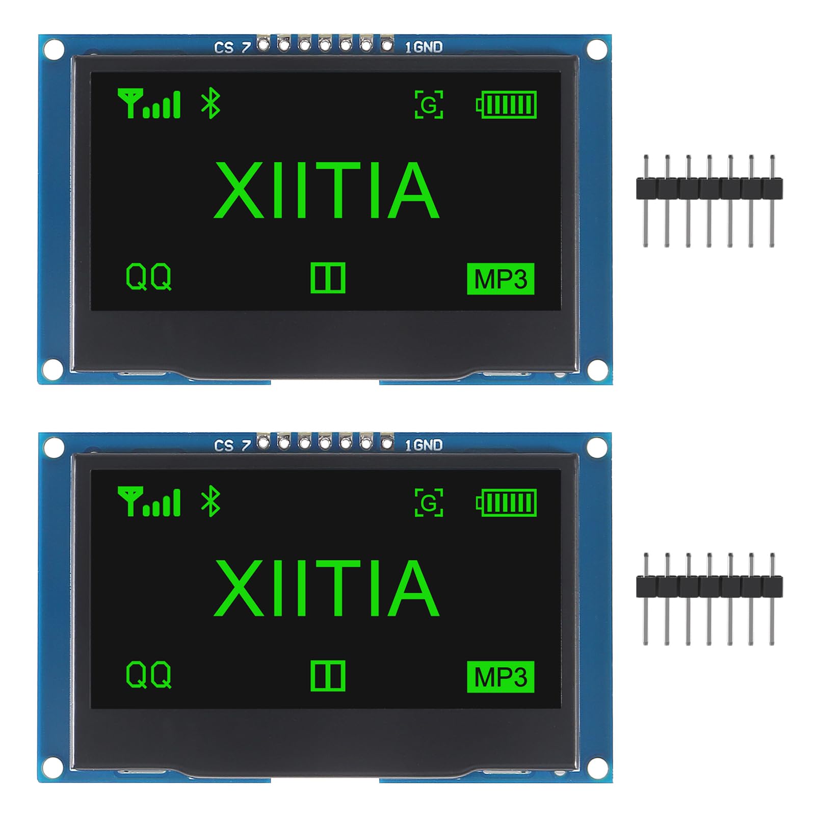 2pcs 2.42 inch 128x64 OLED LCD Display Module SSD1309 7 Pin SPI/IIC I2C Serial Interface for Arduino UNO R3 (Green Light)-image-26