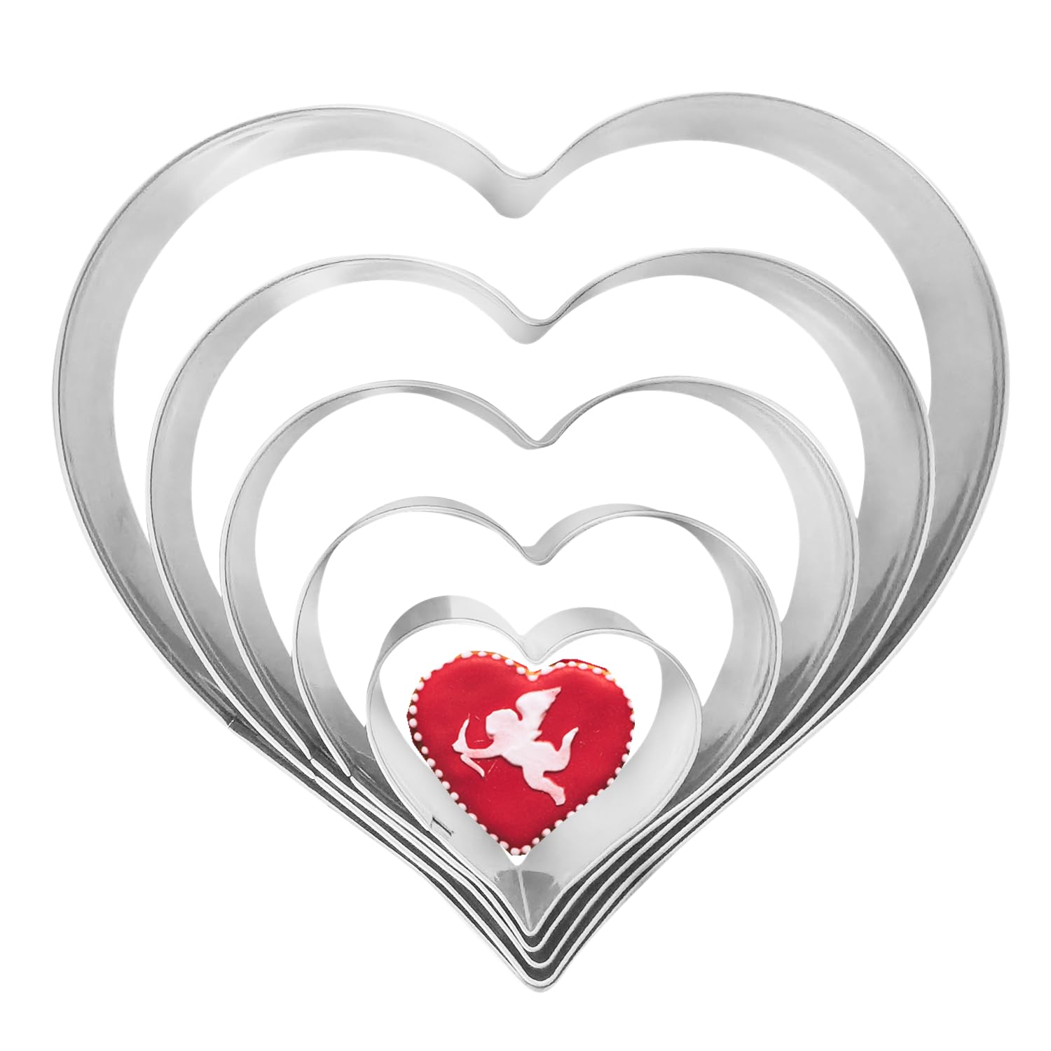 Amazon.com: 5PCS Large Heart Cookie Cutter 5