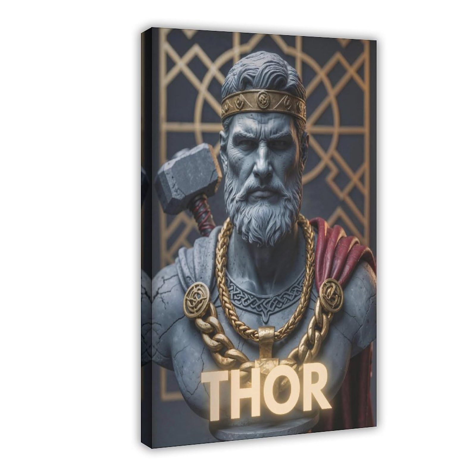 QZFNCOYU Nordic Thor Art Poster Canvas Poster Bedroom Decor Landscape Office Room Decor Gift 12x18inch(30x45cm)