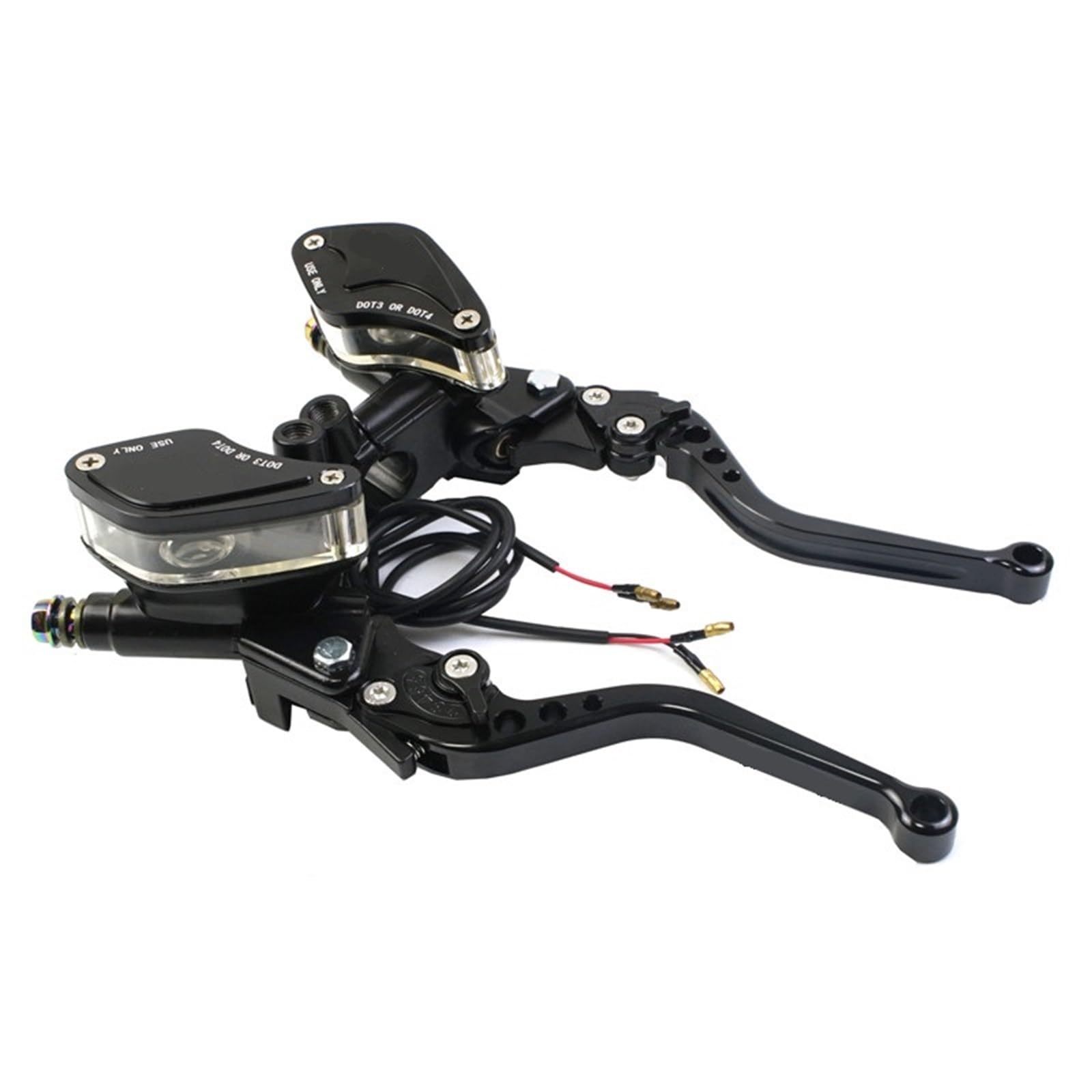 dźwignia sprzęgła Pasuje do Yamaha dźwigni hamulca Kawasaki Regulowany uchwyt Hydrauliczne sprzęgło Pompa hamulcowa Cylinder główny Wyścigi motocyklowe Uniwersalne(Gray)