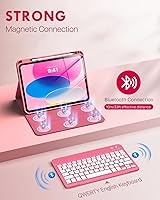 Vista 3 de MoKo Funda para iPad (A16) de 11ª generación con teclado de 11 pulgadas 2025, iPad de 10ª generación de 10.9 pulgadas con soporte para lápices