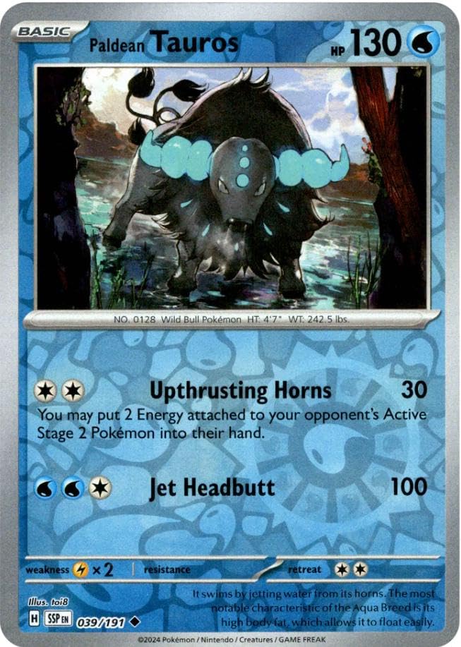 paldean tauros pokemon card value Paldean Tauros - 028/193 - SV02: Paldea Evolved