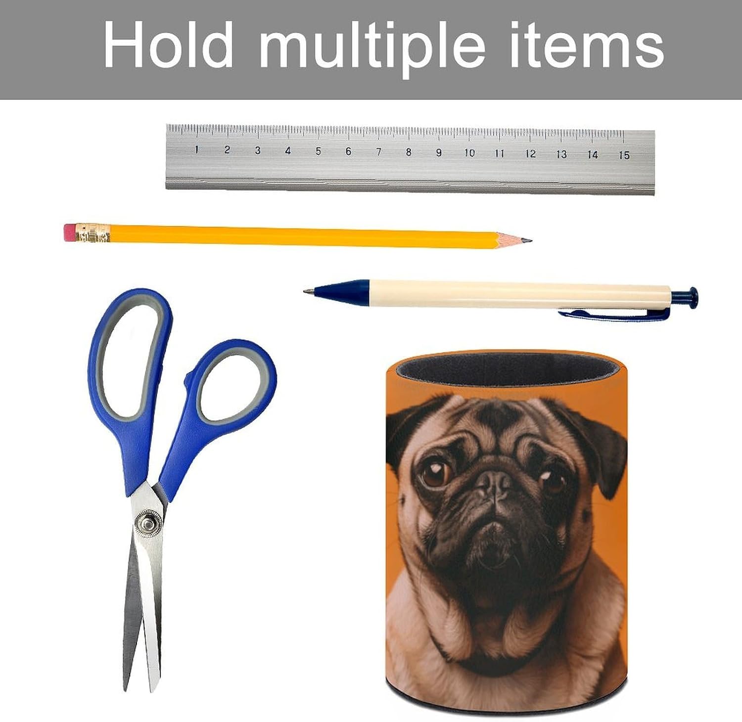 Round Pu Leather Pen Cup Holder for Office Desk Accessory image 5