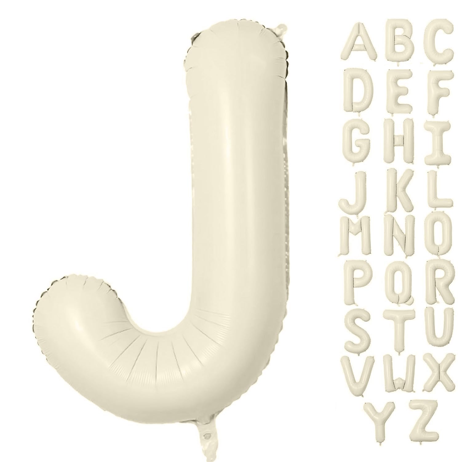 Letter Balloon 40Inch Cream White Big Alphabet Balloons Letter J