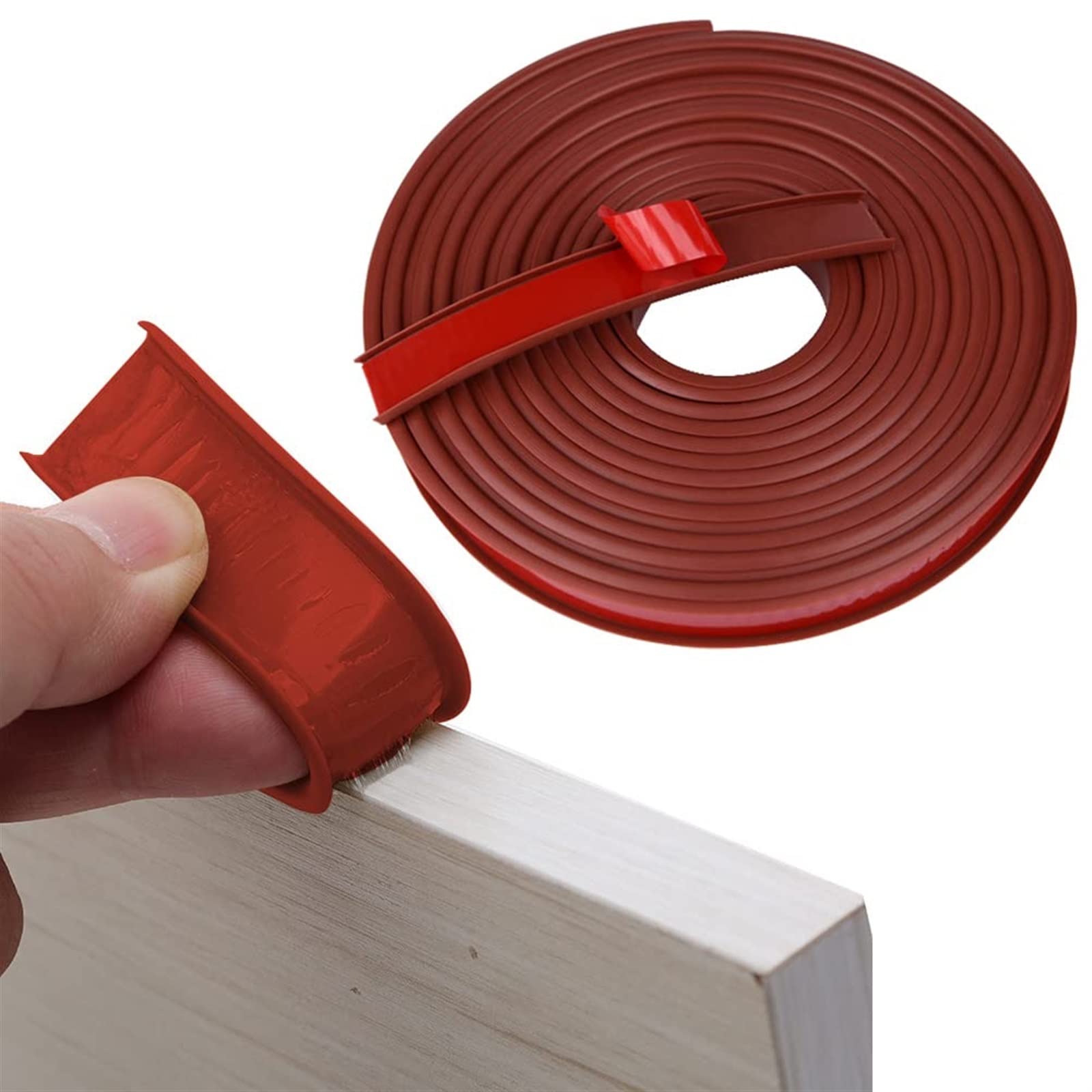 /118/9.8FT U Forma Autoadesivo Impiallacciatura Bordo Banding, Flessibile Mobili Bordo Trim, TPE Silicone Copertura Striscia Sigillante Pannello di Legno, Protezioni Angolari, per