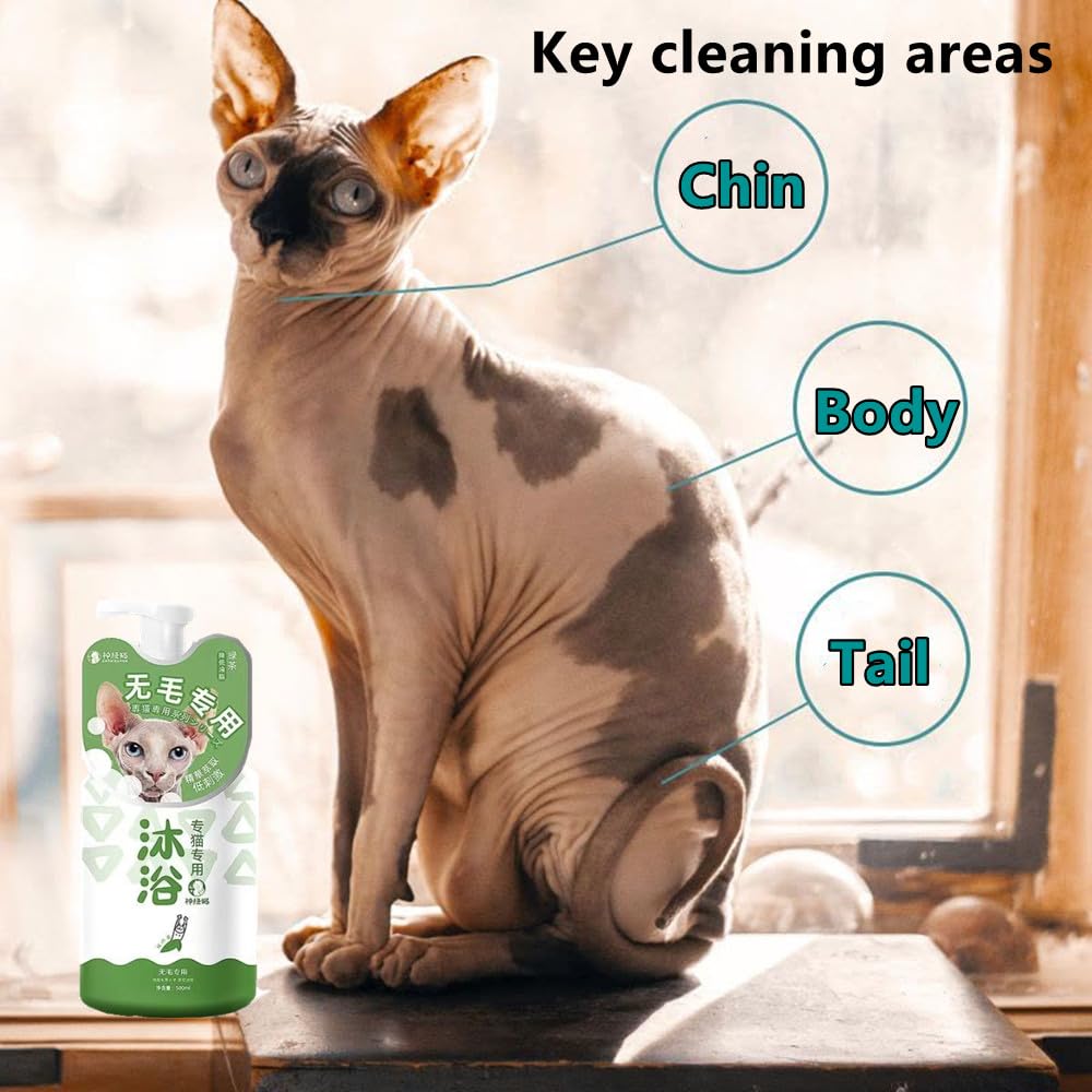 Sphynx Cat shampoo, Sphynx Cat Soothing Skin Cleanser, Effectively Control Oil Moisturizes Skin - Image 2