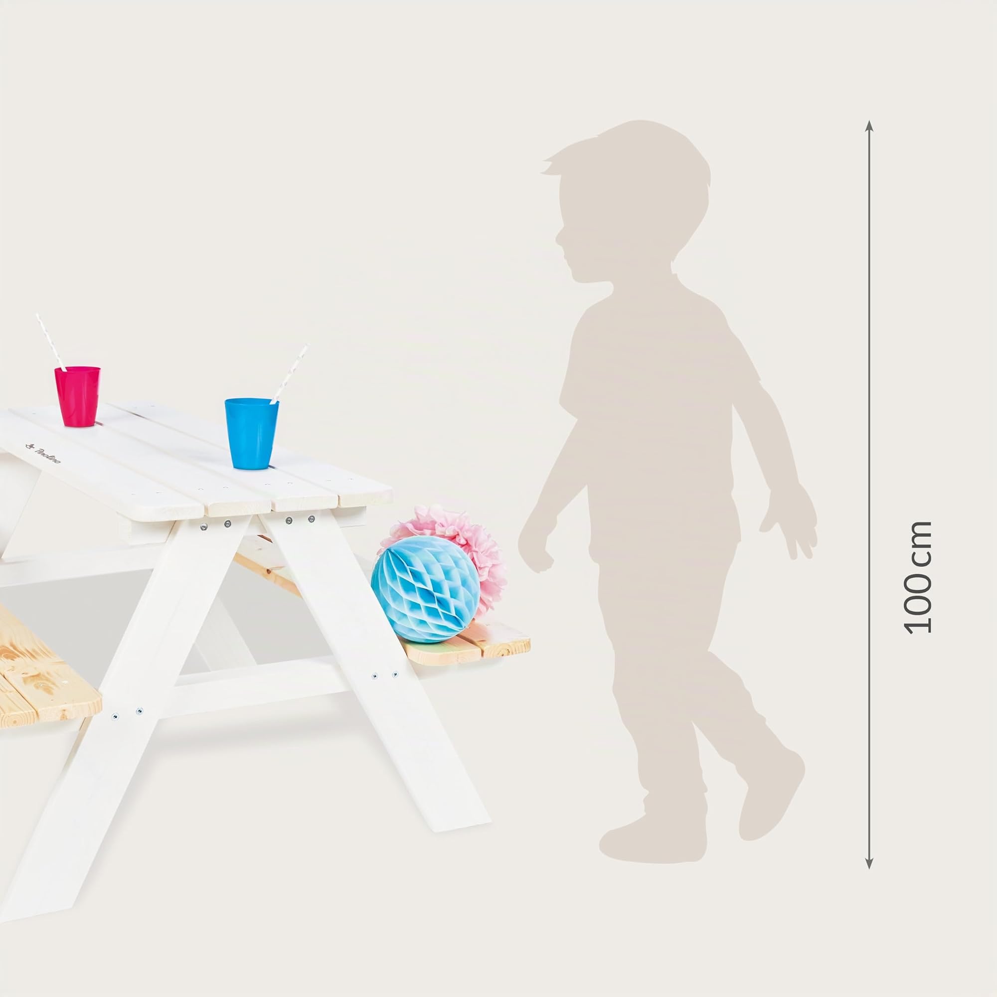 Pinolino 201611 Set di seggiolini per bambini «Nicki for 4', bianco