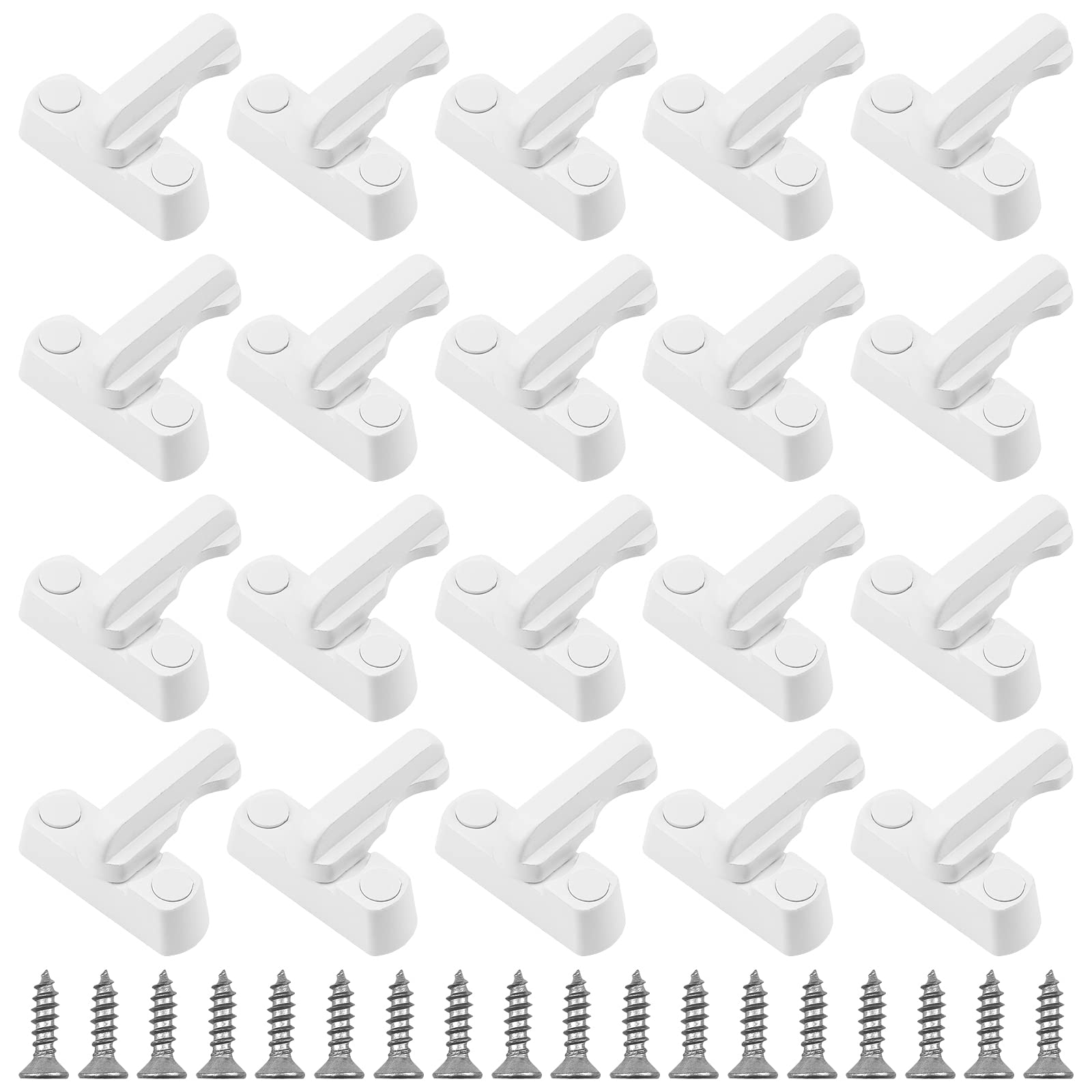 Verrous de fenêtre anti-intrusion pour bloquer les ouvrants PVC HAKZEON lot de 20 en zinc