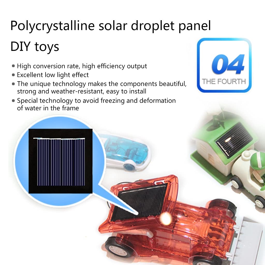 Pannello solare fotovoltaico 5 pezzi 2V 100mA celle solari con fili solari piastra epossidica progetti 54 mm x 54 mm