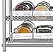 NEX Spice Rack Organizer for Cabinet, 3 Tier Kitchen Seasoning Food Jars Storage Drawer with Labels, Silver