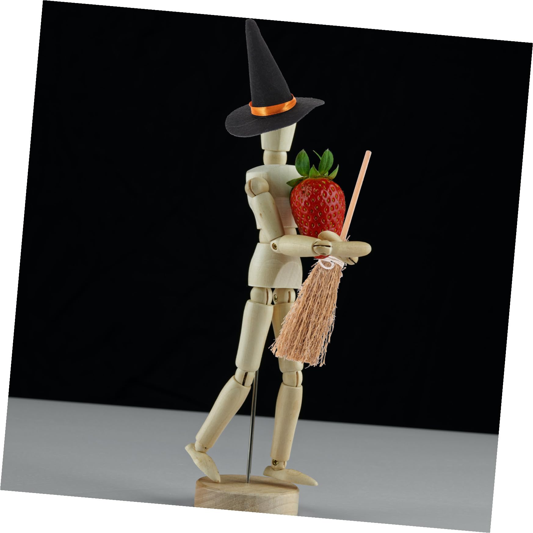 ERINGOGO 6set Mini Cappelli Da Strega in Set Da Scope e Decorazioni Di Halloween in Tessuto Accessori Per Feste e Costumi Fai Da Te Per Bambole e Decorazioni