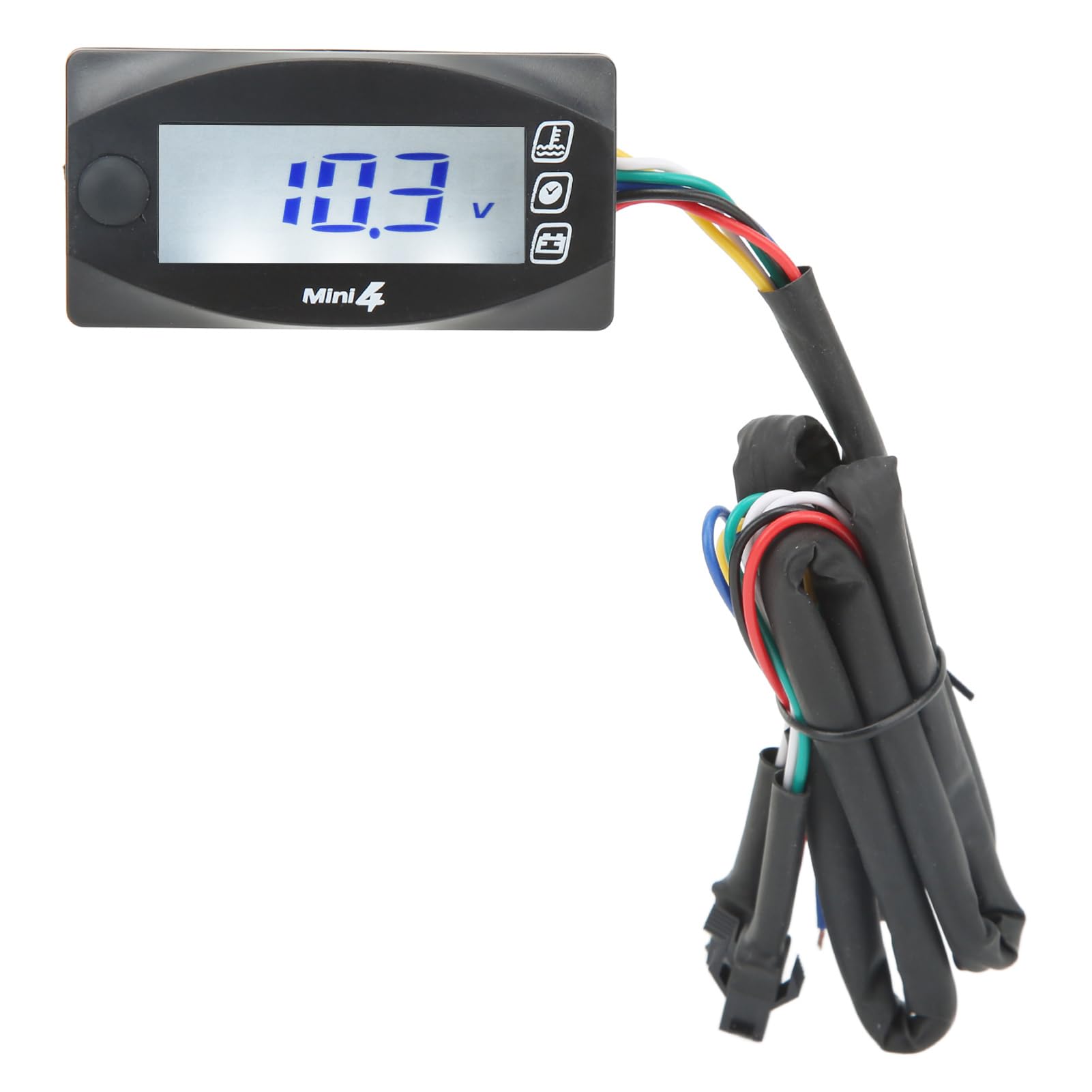 Termometro Digitale per Moto Schermo LCD Misuratore di Tempo di Tensione Dell'acqua del Motore Universale DC12V (18MM)