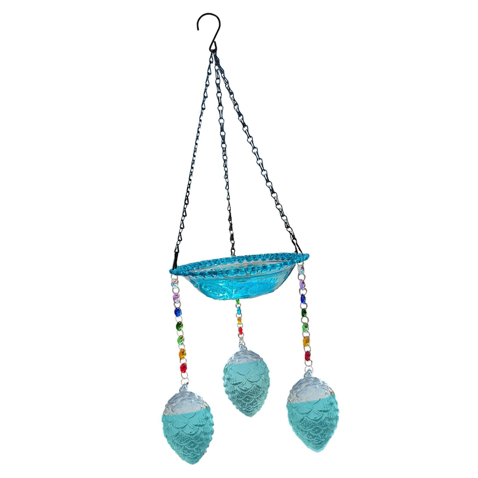 Bebedero para pájaros de para exteriores, bebedero colgante de para pájaros. Elegante comedero para pájaros. Comedero para pájaros estable con gancho en forma de S, atrae a diferentes